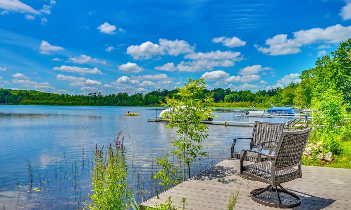 Gobles House | Boathouse, Dock & Sunset Views! Muskrat Lake Home