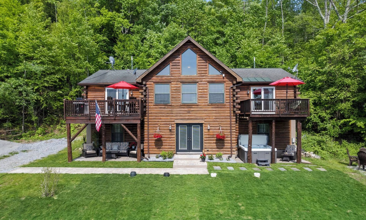 Diamond Point Cabin | Lake George and mountain views on 52 acres+private pond! Right in Bolton Landing