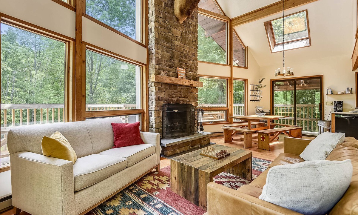 West Bridgewater Ski Chalet | Northeast Passage Chalet is a cozy and warm. Wonderful hot tub on the deck and a great big stone fireplace. The Killington golf course and Green Mountain National Golf Course are just a few minutes from this location.