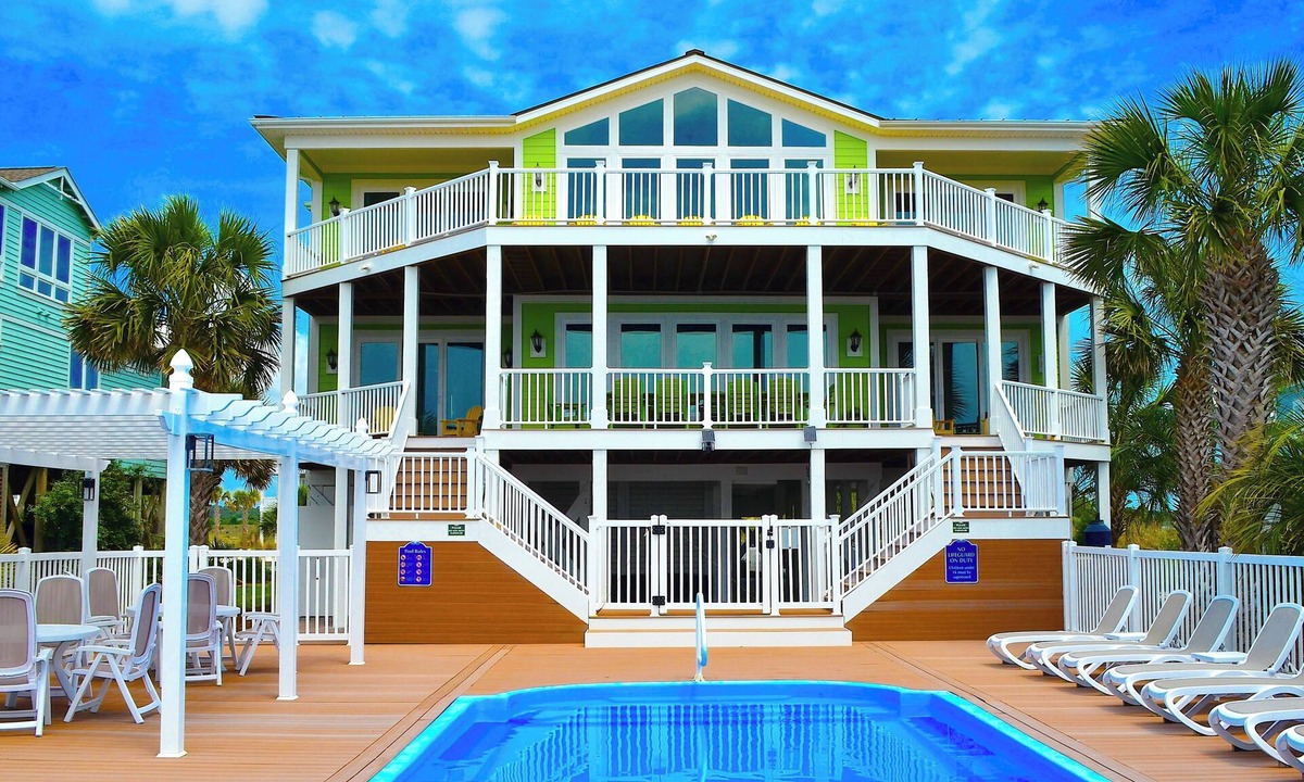 Holden Beach House | OCEAN FRONT HOME w/Heated private Pool, Elevator, 12 Bed/12 Bath, Pet Friendly