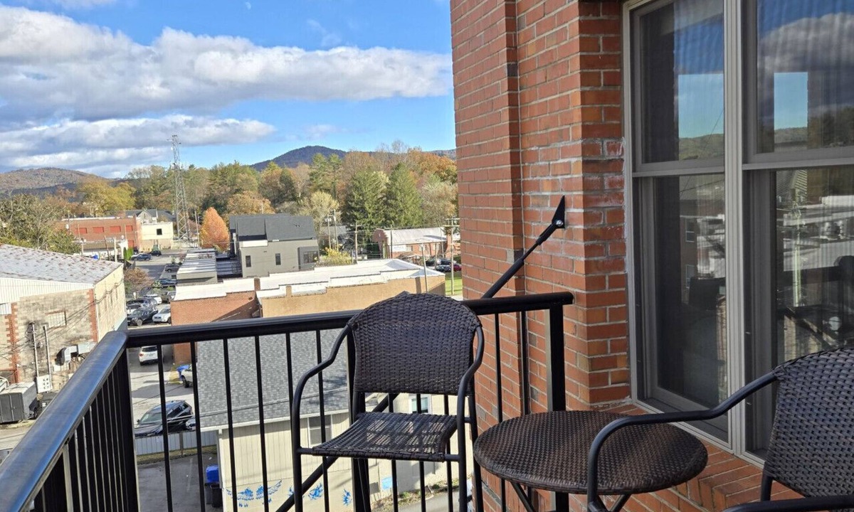 Brevard Apartment | Overlooks downtown Brevard with stunning mountain views!