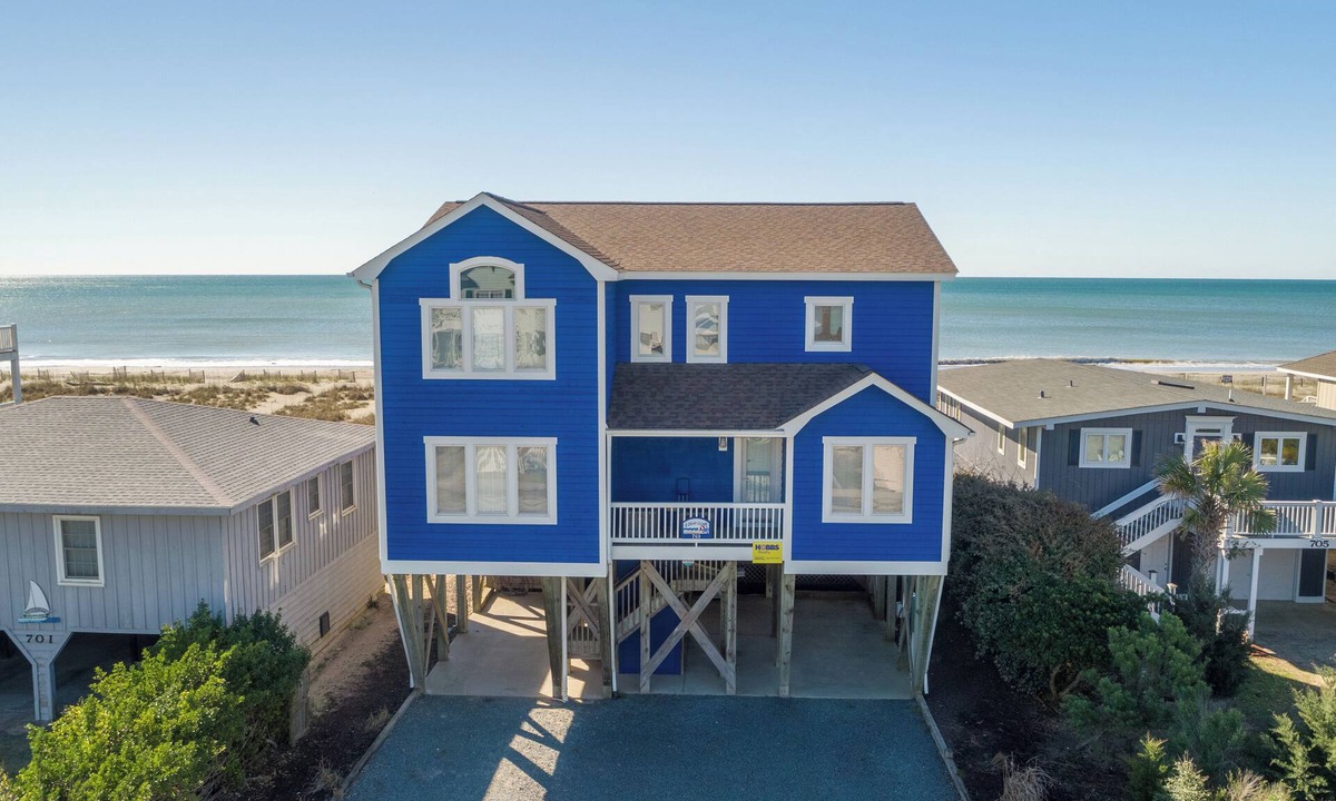 Holden Beach House | Private Pool, Elevator, Cabana Service Included!