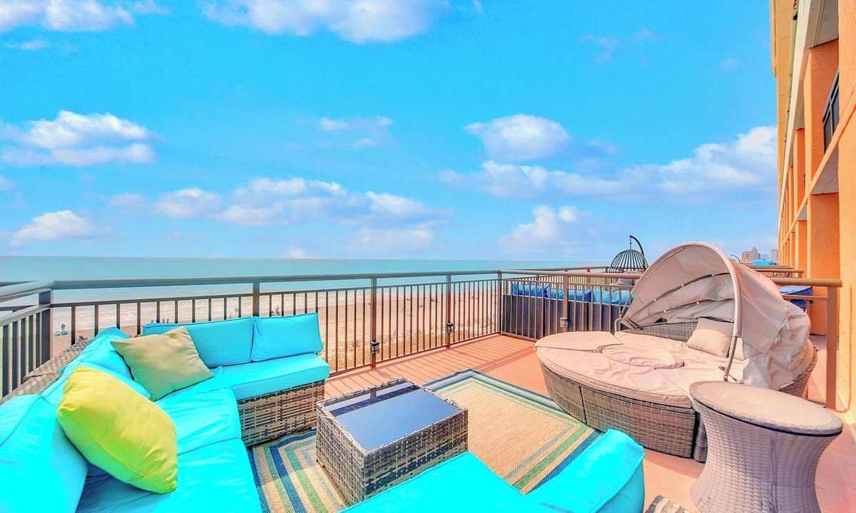 Myrtle Beach Condo | WOW Modern Direct Oceanfront Sundeck balcony Terrance condo. STUNNING