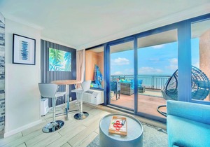 WOW Modern Direct Oceanfront Sundeck balcony Terrance condo. STUNNING