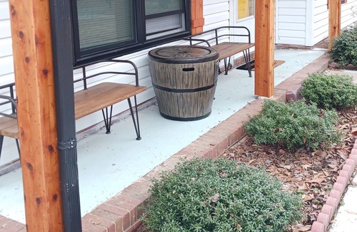 Toddville Road House | Backyard Under Construction: Modern Farmhouse 3miles to Uptown