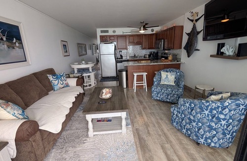 Garden City Condo | Beach Dreams 2nd floor BEST VIEW Watch the waves roll in from the living room.