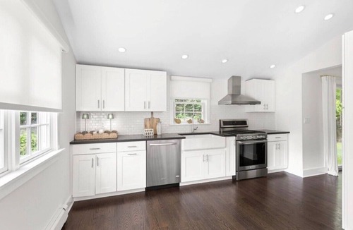 Village of Southampton House | Chic Southampton Getaway with heated Pool, minutes to Beach, & Village