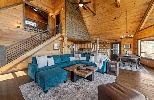 Blue Ridge Cabin | Massive mountain views, new hot tub and garage converted to a cozy TV game space