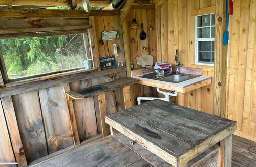Unadilla Cabin | Our Rustic off grid Serenity Camp is 190 sq ft and 2300 feet through the woods.