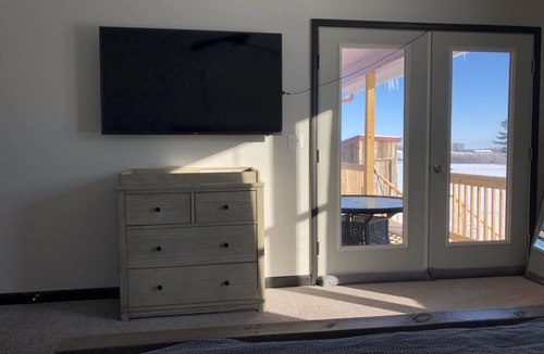 Keeseville House | Peaceful Master Bedroom with Hot Tub