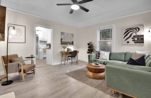 Dunean House | Pet-Friendly 2BR Fenced Yard Near Downtown Greenville