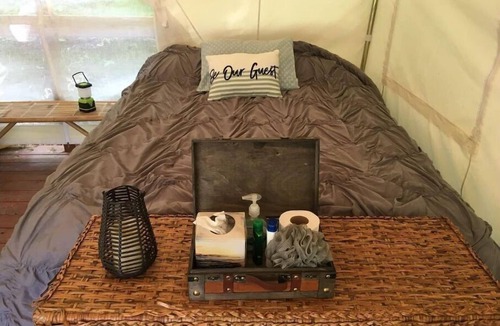 Rushville Bed & Breakfast | Quad Squad Glamping Tent & Breakfast for 2-4+ in Finger Lakes Wine Country