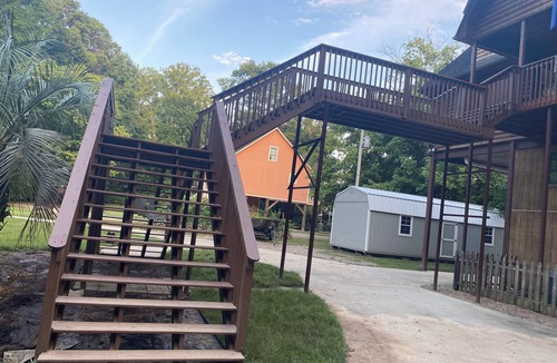 Lugoff House | Serene Riverfront Retreat near Historic Camden Sleeps 9 with RV Hookup, WiFi, AC