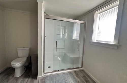 Cass City Apartment | Stay in a Converted Church private bathroom king bed 70” TV Wi-Fi keyless entry