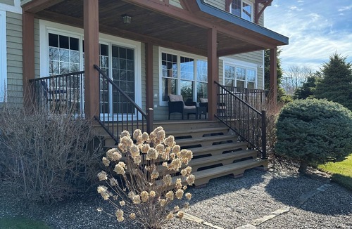 Alburg House | Stunning lakefront estate-sandy beach-family friendly-private dock-large lawn