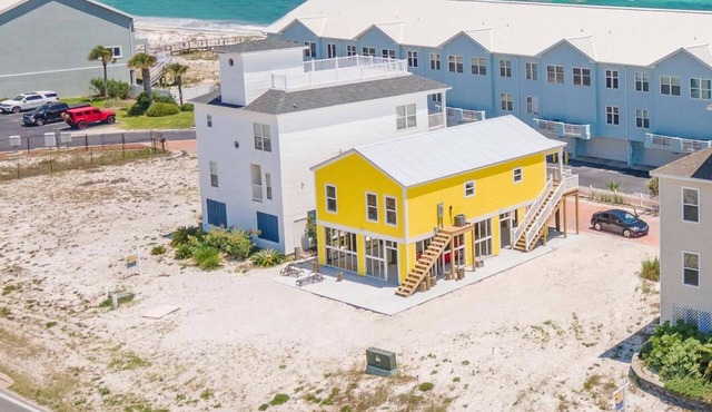 Beautiful views of the Gulf of Mexico from this 4 bedroom beach home!
