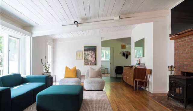 ​Bright and Spacious Secluded Forest Home with Sprawling Yard and Private Brook