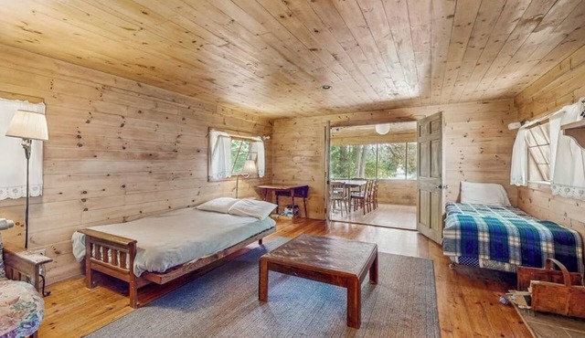 Classic lakefront cabin w/screened-in porch & mountain views - dogs-friendly