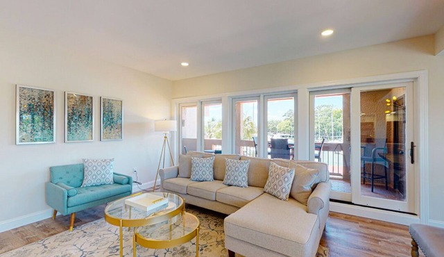Completely Updated Two Bedroom Condominium with Sweeping Marina Views!