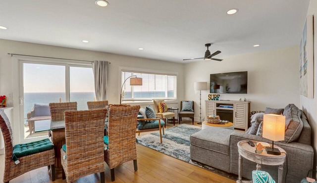 Full Ocean and Sunset Views. Relax to the sound and smell of the sea.