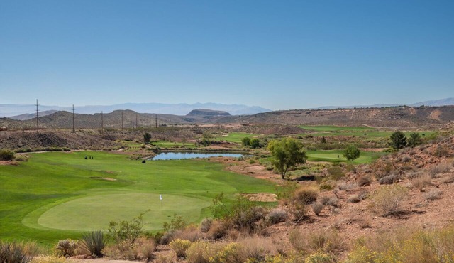 Golden golf course views & pools