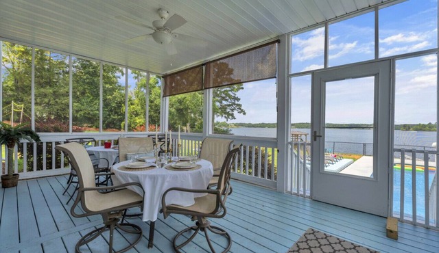 Lakefront Getaway with Dock, Pool, Sunset Games