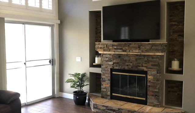 Large modern 2 story house with first floor master suite.