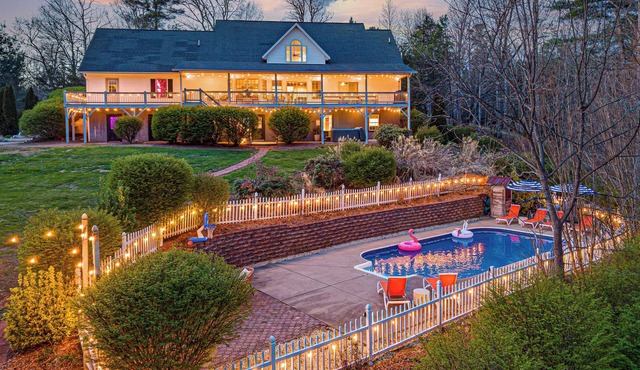 Luxury Asheville Getaway | Pool, Hot Tub, Sauna, Cinema, Two Game Rooms | Sleeps 24