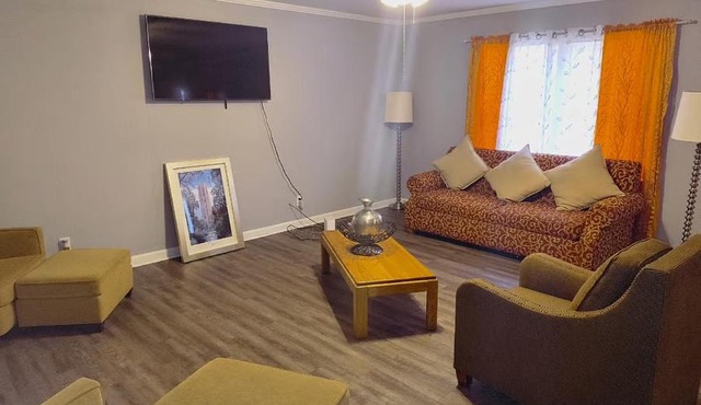 Macon 3BR Duplex | BBQ, Parking & Comfort