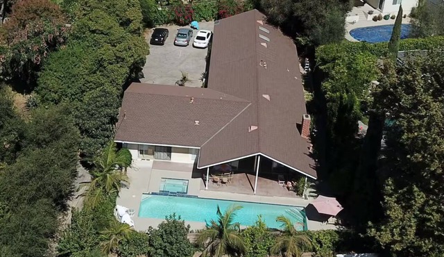 Mid Century House w/Pool on top of Private Dr.