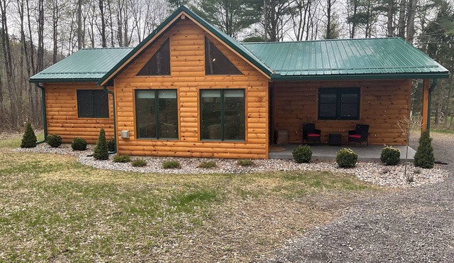 Modern, rustic 3 bedroom cabin nestled in a wooded lot just outside Cooperstown