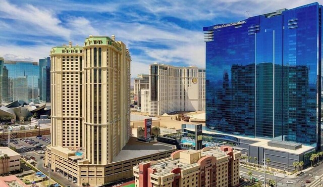 No Resort Fee | Balcony Strip Views, Pools & Parking