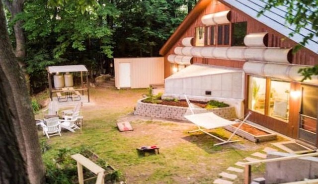 Pond-Front Passive Solar Architectural House
