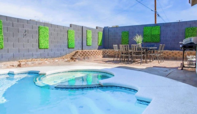 Pool, Spa, and Arcade at 4BR Elegant Vegas Home