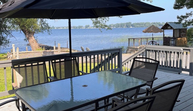 Secluded Lakefront Cabin on 1 acre lot with 200' of private shoreline with dock