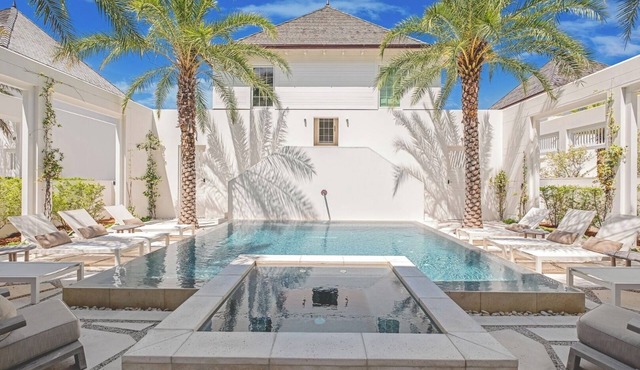 Serene Villa with Kitchen, Living & Dining Area, & Balcony + Outdoor Pool!
