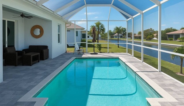 Stunning Modern New Construction Home w/Pool, Canal Views, & BBQ