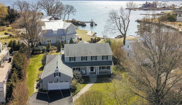 Waterfront home on the Long Island sound with private beach access
