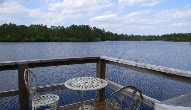Waterfront Lake with dock and lake access for your kayak at the park.