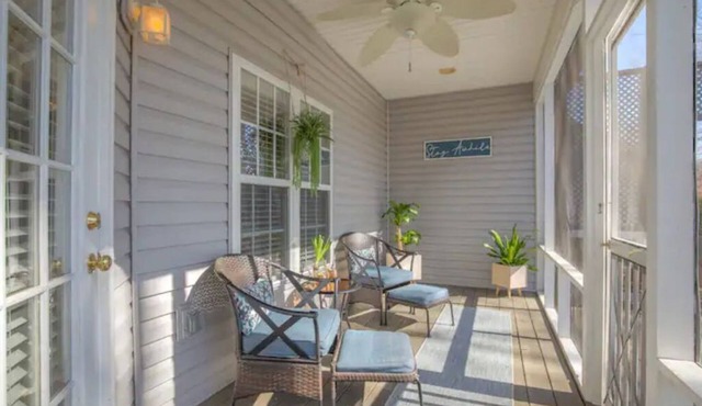 Whimsical 4 bedroom house with a cozy backyard