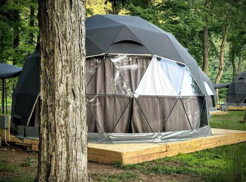 Whimsical Dome Escape Amid the Majestic Mountains and Enchanting Rivers of New York